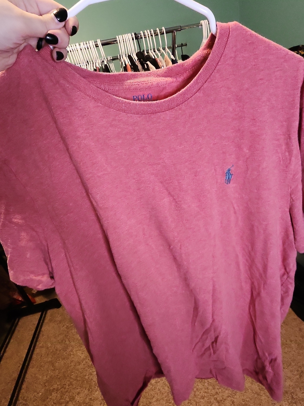 Polo Ralph Lauren Custom Slim Fit T-Shirt Men's XL Pink Short Sleeve Pony Logo